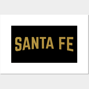 Santa Fe City Typography Posters and Art